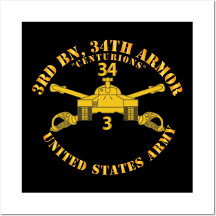 3rd Bn, 34th Armor - Centurions  - Armor Branch Posters and Art